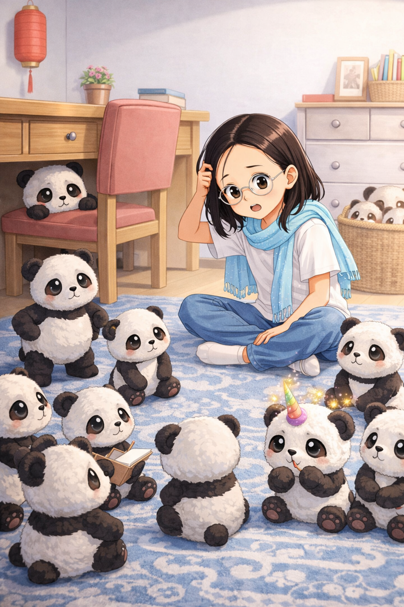 Isabelle and pandas worry about the missing Izzy