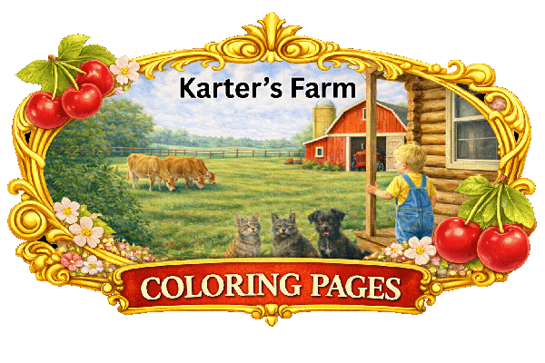 farm coloring page animals kids