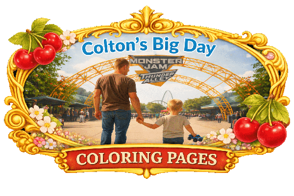 monster truck coloring page for kids